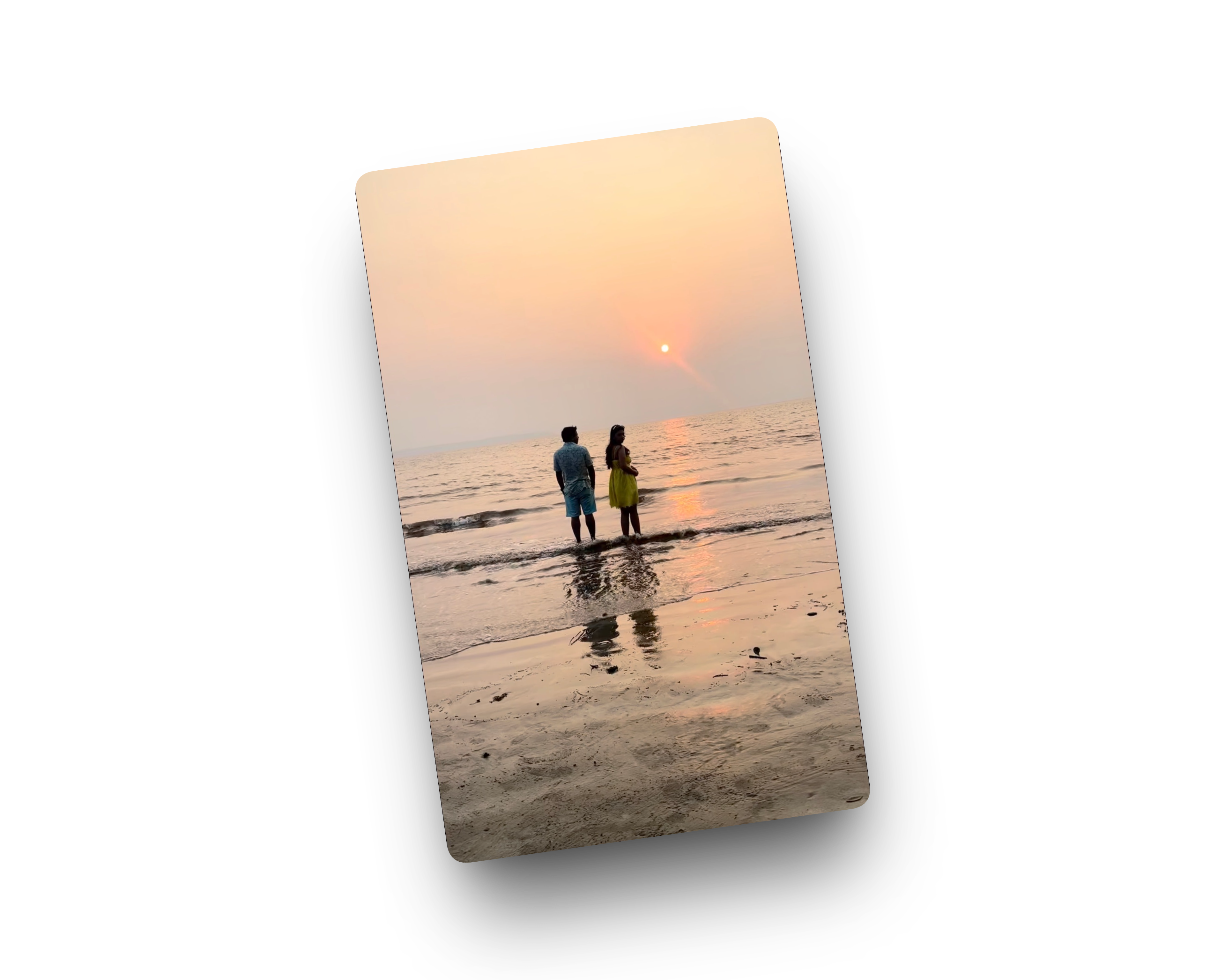 Three friends on a beach at sunset — the kind of trip that becomes a Chapter